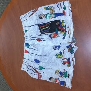 Vtg Quitman USA Happy Father's Day All Print Shorts Mens XL Outdoor Novelty Camp